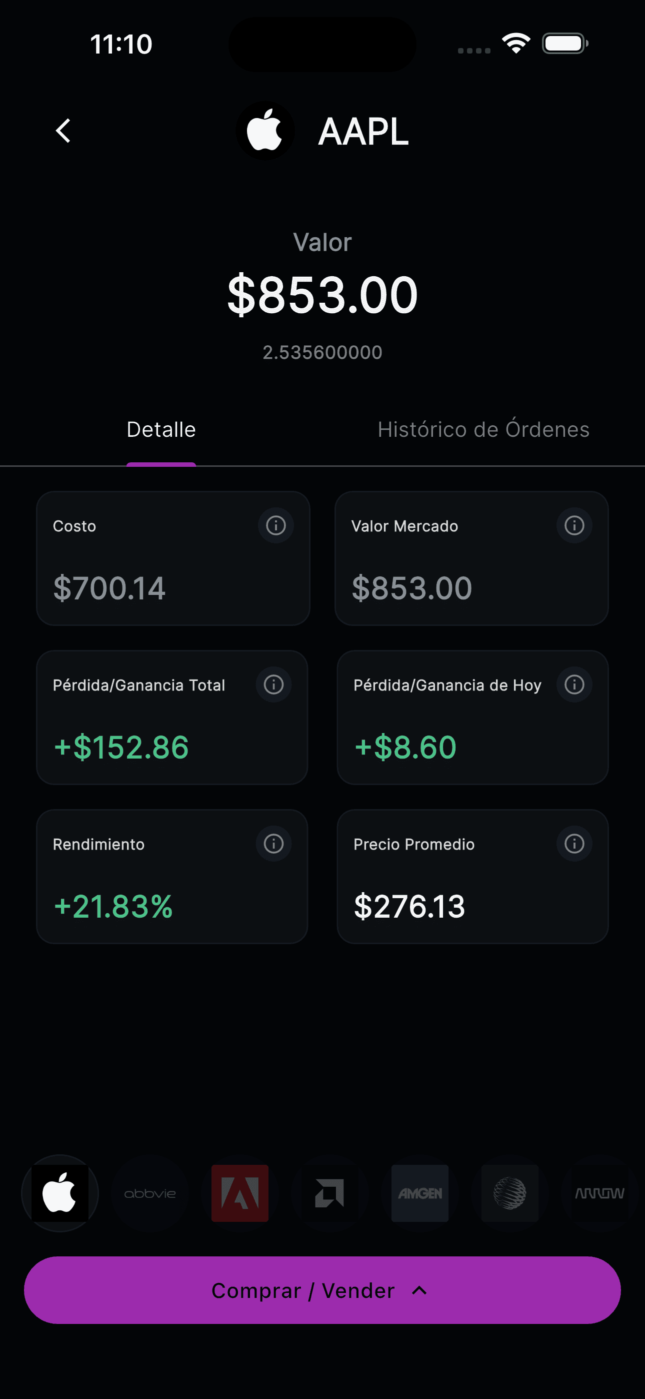Elige entre más de 12,000 acciones y ETFs